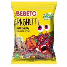 BEBETO spagečiai įvairių skonių ir spalvų, rūgštūs, 80 g x12