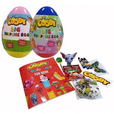 Cosby Big kiaušiniai su saldainiais ir žaisliuku, 14 g x6