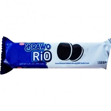 Brawo Rio sausainiai kakaviniai su vaniliniu kremu, 72 g