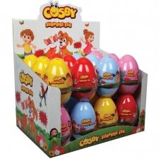 Cosby Colored kiaušiniai su saldainiais ir žaisliuku, 14 g x24