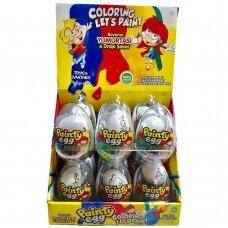 Painty kiaušiniai su saldainiais ir žaisliuku, 20 g x12