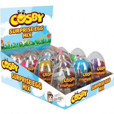 Cosby Crystal kiaušiniai su saldainiais ir žaisliuku, 9 g x12