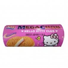 Hello Kitty sausainiai su braškių skonio pertepimu, 180 g