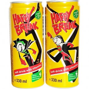 Happy Break obuolių ir mangų skonio gėrimas, 330 ml
