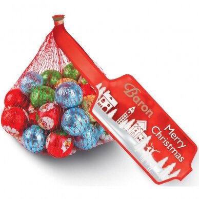 Šokoladinė figūrėlė Kalėdiniai kamuoliukai, 150 g