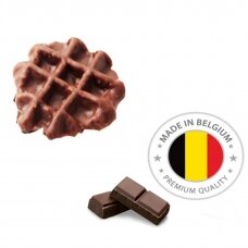 Vaflis belgiškas cukruotas su pieniniu šokoladu, 65 g